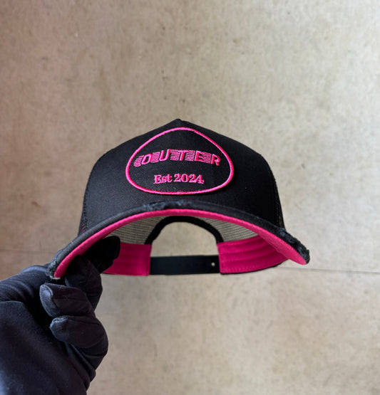 Black & pink trucker cap