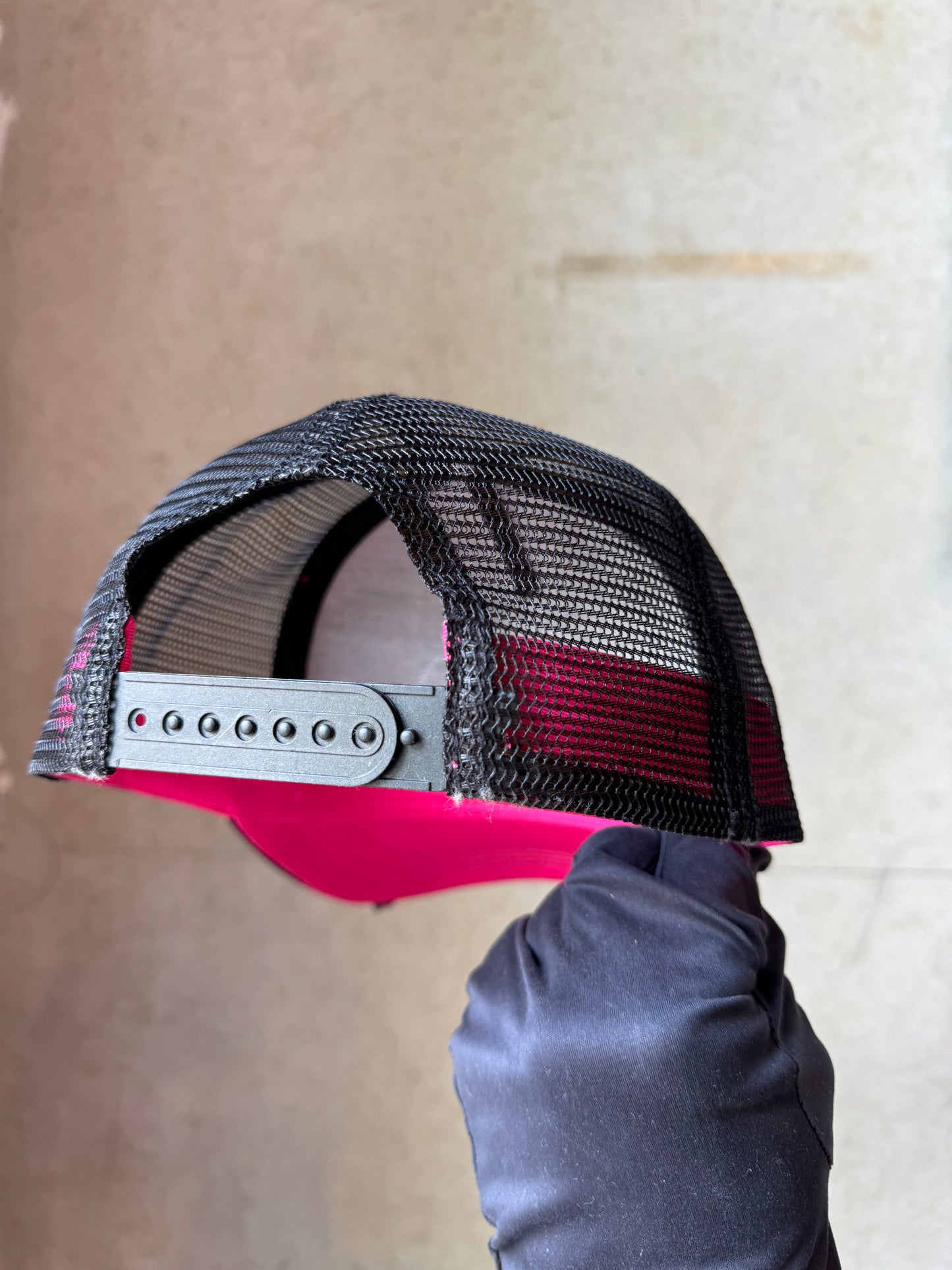 Black & pink trucker cap